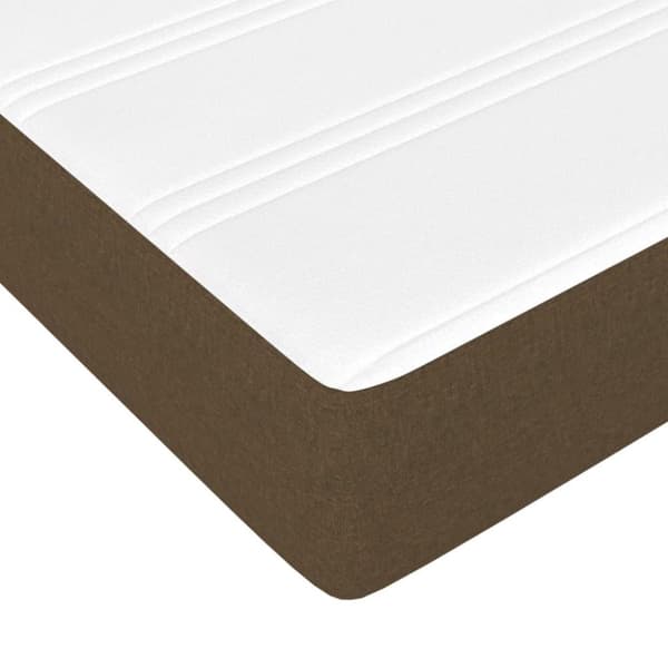 vidaXL springmadras med pocketfjedre 100x200x20 cm stof mørkebrun