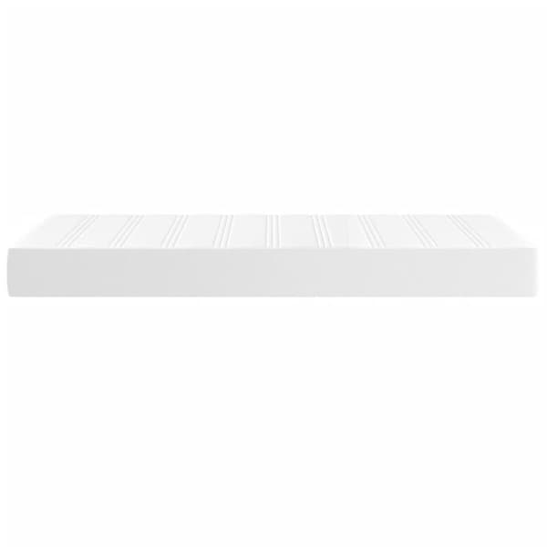 vidaXL springmadras med pocketfjedre 100x200x20 cm kunstlæder hvid