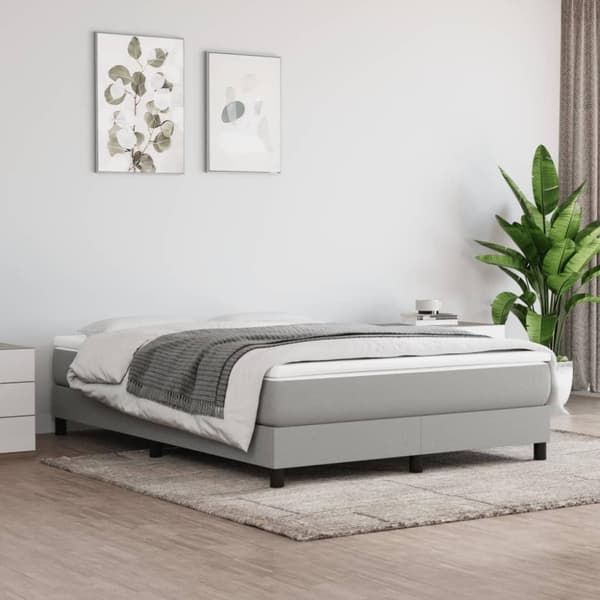 vidaXL Pocketresårmadrass ljusgrå 140x190x20 cm tyg