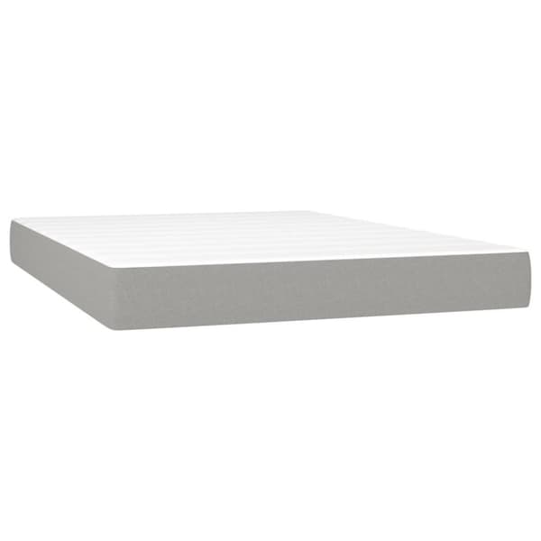 vidaXL Pocketresårmadrass ljusgrå 140x190x20 cm tyg