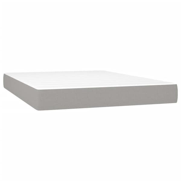 vidaXL Pocketresårmadrass ljusgrå 140x200x20 cm tyg