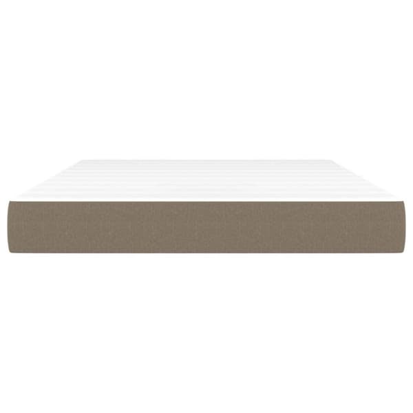 vidaXL Pocketresårmadrass taupe 140x200x20 cm tyg