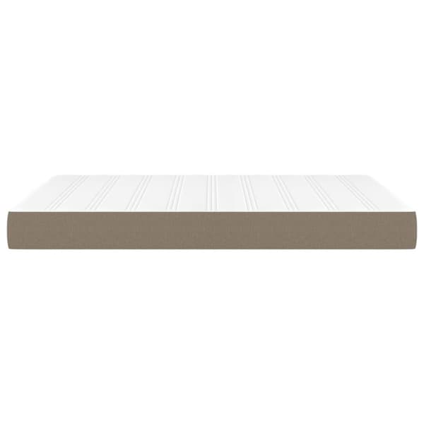 vidaXL Pocketresårmadrass taupe 140x200x20 cm tyg