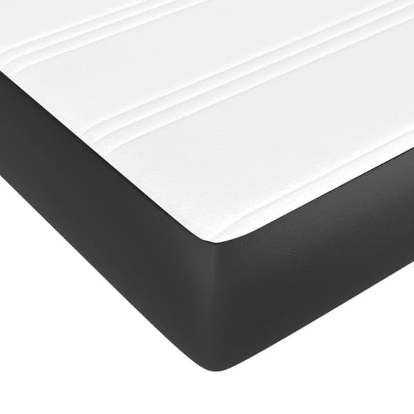 vidaXL Pocketresårmadrass svart 140x200x20 cm konstläder