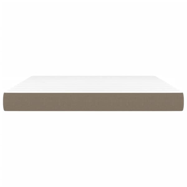 vidaXL Pocketresårmadrass taupe 160x200x20 cm tyg