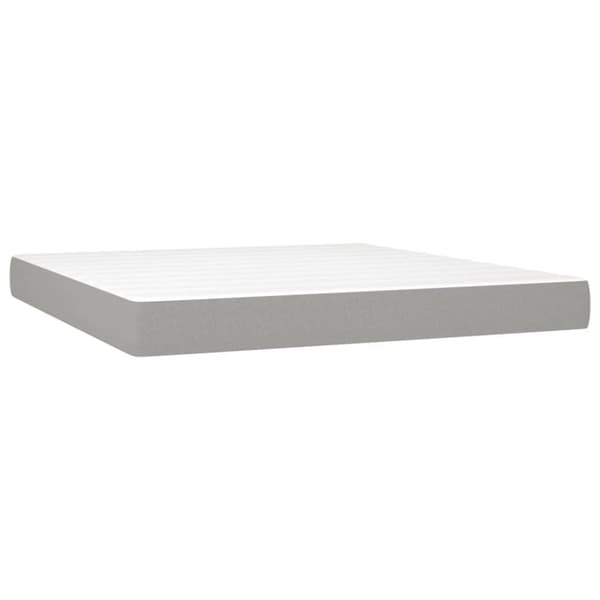 vidaXL Pocketresårmadrass ljusgrå 160x200x20 cm tyg
