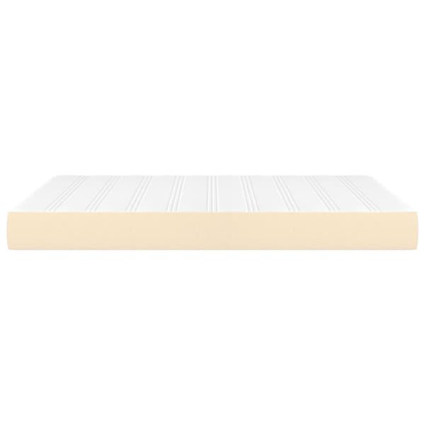 vidaXL springmadras med pocketfjedre 140x190x20 cm stof cremefarvet