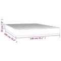 Miniatyrbillede 7 af 7: vidaXL springmadras med pocketfjedre 140x190x20 cm stof cremefarvet