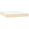 Miniatyrbillede 1 af 7: vidaXL springmadras med pocketfjedre 140x190x20 cm stof cremefarvet