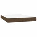 Miniatyrbillede 1 af 7: vidaXL springmadras med pocketfjedre 140x200x20 cm stof mørkebrun