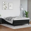 Miniatyrbillede 1 af 7: vidaXL springmadras med pocketfjedre 140x200x20 cm kunstlæder sort
