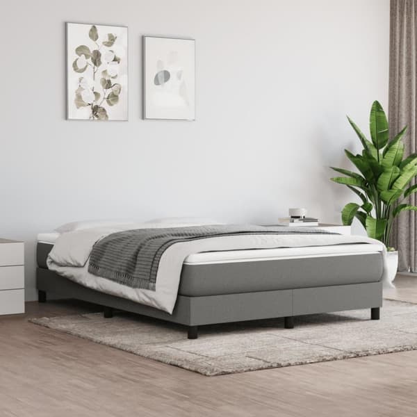 vidaXL springmadras med pocketfjedre 140x200x20 cm stof mørkegrå