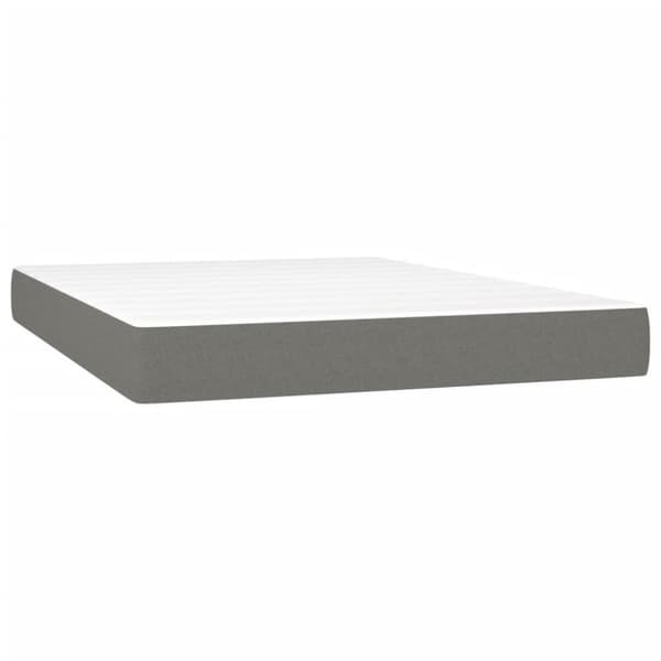 vidaXL springmadras med pocketfjedre 140x200x20 cm stof mørkegrå