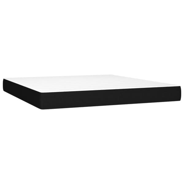 vidaXL springmadras med pocketfjedre 160x200x20 cm stof sort