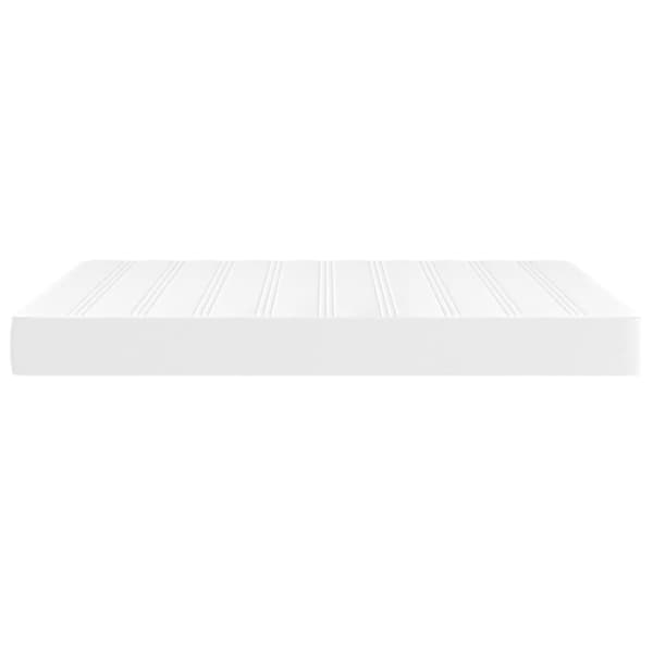 vidaXL springmadras med pocketfjedre 140x200x20 cm kunstlæder hvid