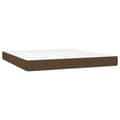 Miniatyrbillede 1 af 7: vidaXL springmadras med pocketfjedre 160x200x20 cm stof mørkebrun