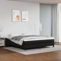 Miniatyrbillede 1 af 7: vidaXL springmadras med pocketfjedre 160x200x20 cm kunstlæder sort