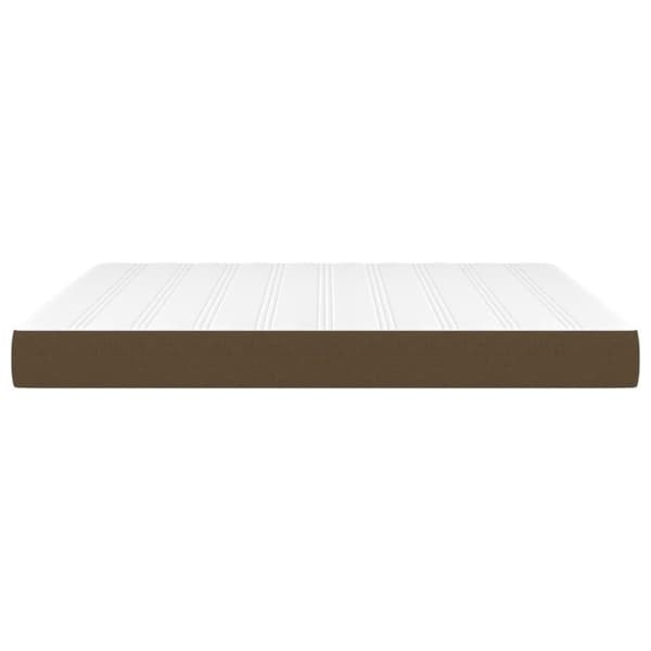 vidaXL springmadras med pocketfjedre 180x200x20 cm stof mørkebrun