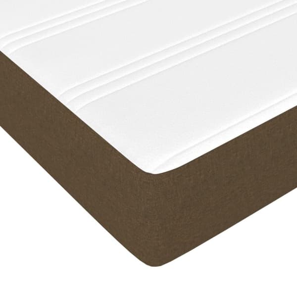 vidaXL springmadras med pocketfjedre 180x200x20 cm stof mørkebrun