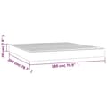 Miniatyrbillede 7 af 7: vidaXL springmadras med pocketfjedre 180x200x20 cm stof mørkebrun