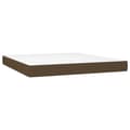 Miniatyrbillede 1 af 7: vidaXL springmadras med pocketfjedre 180x200x20 cm stof mørkebrun