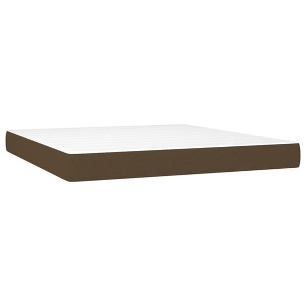 vidaXL springmadras med pocketfjedre 180x200x20 cm stof mørkebrun