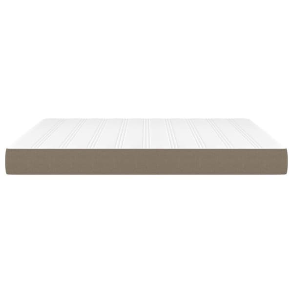 vidaXL springmadras med pocketfjedre 180x200x20 cm stof gråbrun