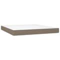 Miniatyrbillede 1 af 7: vidaXL springmadras med pocketfjedre 180x200x20 cm stof gråbrun