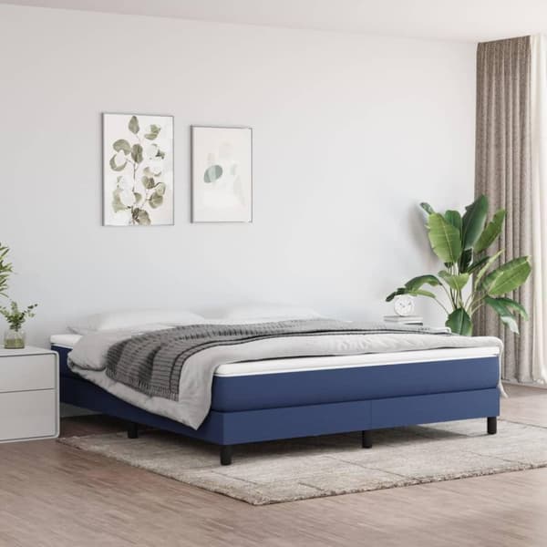 vidaXL springmadras med pocketfjedre 180x200x20 cm stof blå