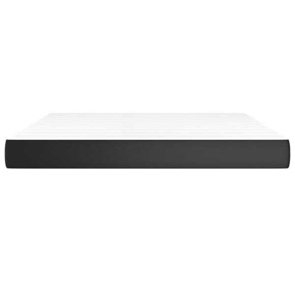 vidaXL Pocketresårmadrass svart 180x200x20 cm konstläder