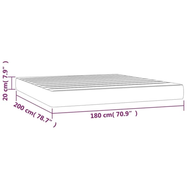 vidaXL Pocketresårmadrass svart 180x200x20 cm konstläder
