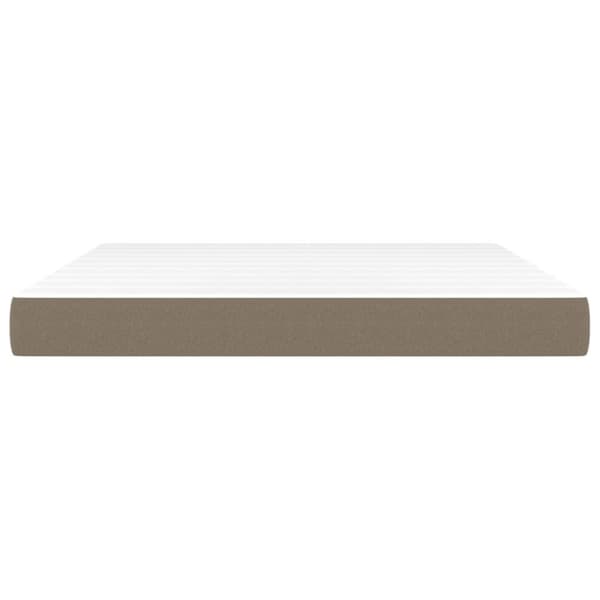 vidaXL Pocketresårmadrass taupe 180x200x20 cm tyg