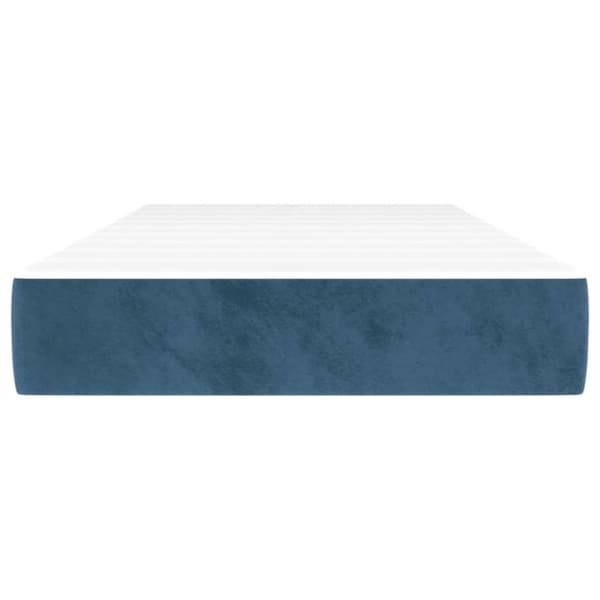 vidaXL Pocketresårmadrass mörkblå 90x190x20 cm sammet
