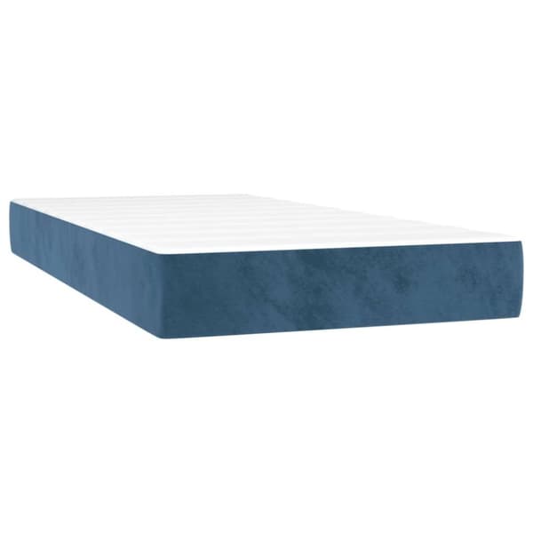 vidaXL Pocketresårmadrass mörkblå 90x190x20 cm sammet