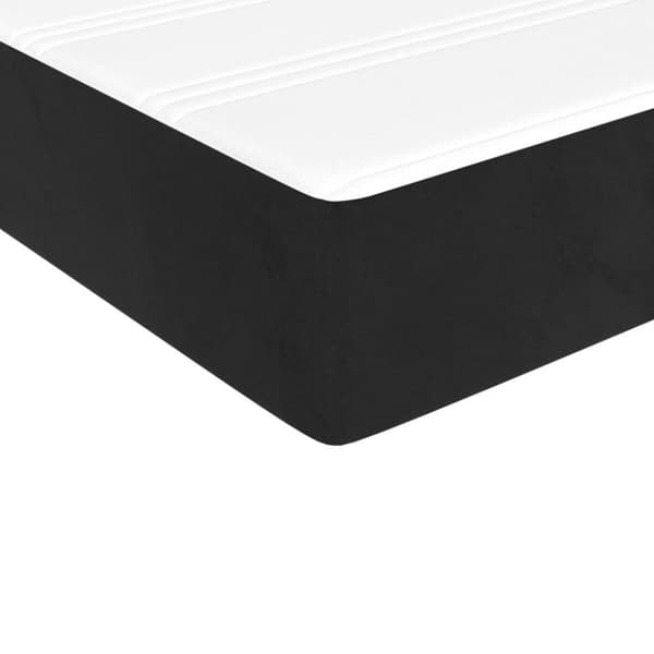 vidaXL Pocketresårmadrass svart 90x190x20 cm sammet