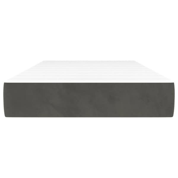 vidaXL Pocketresårmadrass mörkgrå 90x200x20 cm sammet