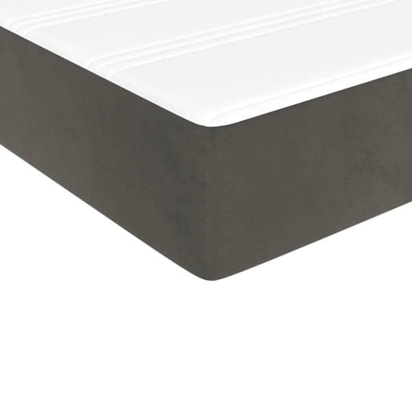 vidaXL Pocketresårmadrass mörkgrå 90x200x20 cm sammet