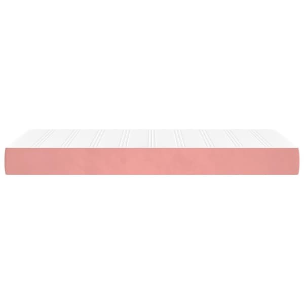 vidaXL Pocketresårmadrass rosa 100x200x20 cm sammet