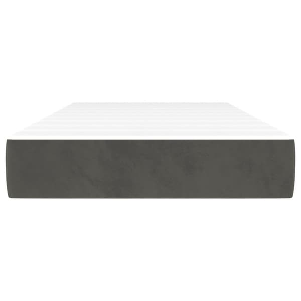 vidaXL Pocketresårmadrass mörkgrå 100x200x20 cm sammet