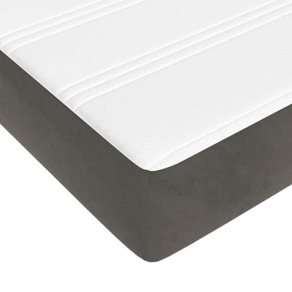 vidaXL Pocketresårmadrass mörkgrå 120x200x20 cm sammet