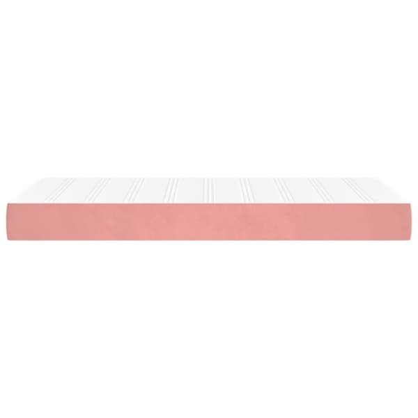 vidaXL springmadras med pocketfjedre 90x200x20 cm fløjl pink