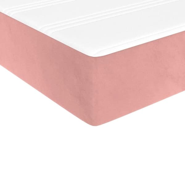 vidaXL springmadras med pocketfjedre 90x200x20 cm fløjl pink
