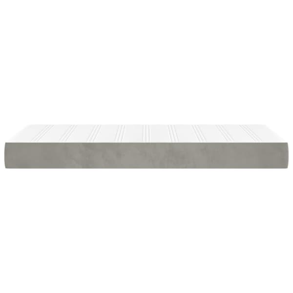vidaXL springmadras med pocketfjedre 100x200x20 cm fløjl lysegrå