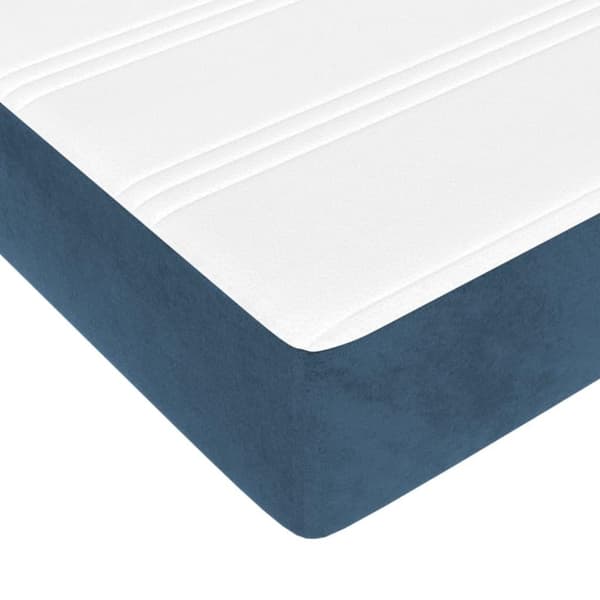 vidaXL springmadras med pocketfjedre 120x200x20 cm fløjl mørkeblå