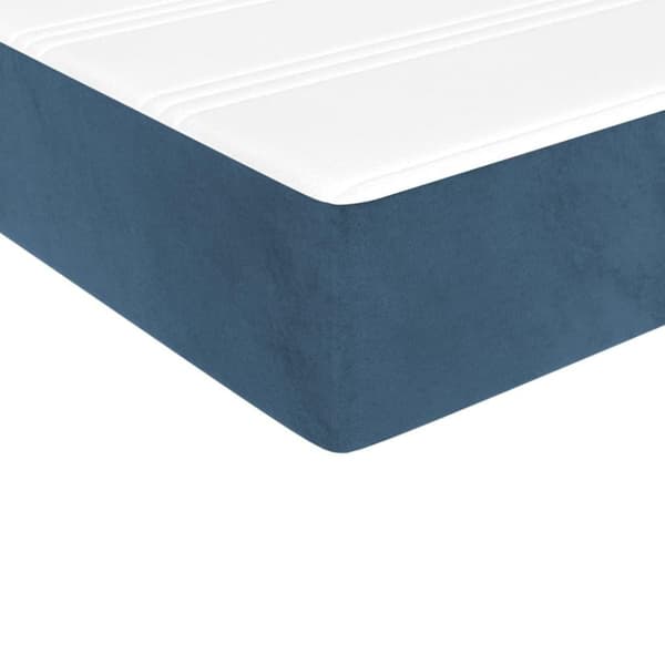 vidaXL springmadras med pocketfjedre 140x190x20 cm fløjl mørkeblå