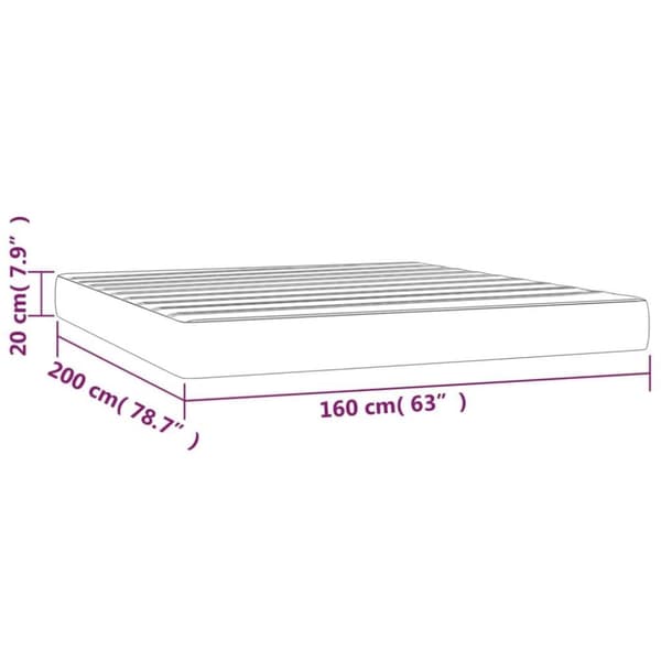 vidaXL Pocketresårmadrass mörkgrön 160x200x20 cm sammet