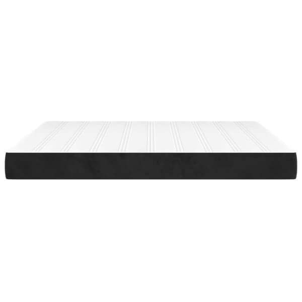vidaXL Pocketresårmadrass svart 180x200x20 cm sammet