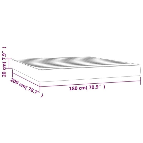 vidaXL Pocketresårmadrass svart 180x200x20 cm sammet