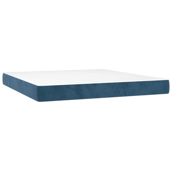 vidaXL Pocketresårmadrass mörkblå 160x200x20 cm sammet