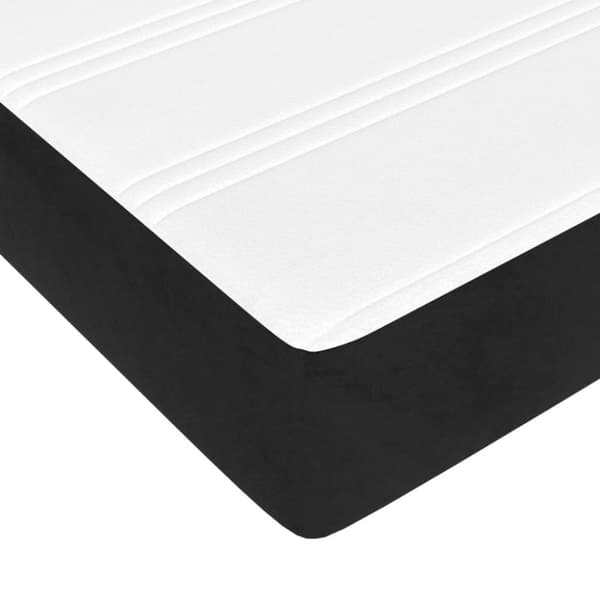 vidaXL Pocketresårmadrass svart 160x200x20 cm sammet